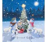 Ling Design Charity Christmas Cards Pack of 8 - Festive Snowmen & Animals in the Snow - Premium Greeting Cards Multipack with Envelopes - Supporting UK Charities