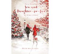 Ling Design Christmas Card - Son and Daughter-in-Law - Winter Walk