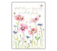 To All The Family Sympathy Greeting Card Foil Finished Ling Design Cards