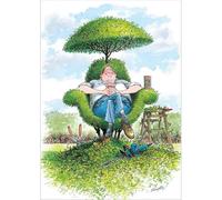Ling Design Funny Birthday Card for Him - Humorous Garden Chair Cartoon - Happy Birthday Card for Dad, Grandad, Friend or Male Family Member