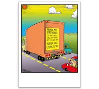 Ling Design Funny Birthday Card for Men - Comical Driving Design - Amusing Wife Joke - Premium Greeting Card with Envelope