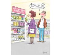 Ling Design Funny Birthday Card for Women - Anti-Ageing Products Joke - Amusing Birthday Greeting Card - 'Shall I Go and Get a Trolley?'