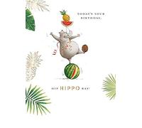 Ling Design Greetings Card - Today's Your Birthday - Hip Hippo ray!