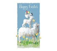 Ling Design 'Happy Easter' Money Wallet - Lovely Contemporary Design with Sheep, Lamb and Chicken - Farmyard Friends