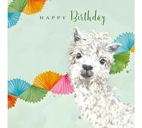 Ling Design Male/Female Birthday Card - General Card for Men/Women - Alpaca and Party Decorations - Eco-Friendly and Recyclable