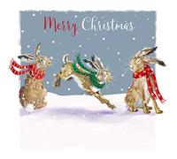 Ling Design Pack of 6 Artistic Charity Christmas Cards - 'Christmas Fun' - 6 Cards of 1 Illustrated Design - From The Great British Card Company