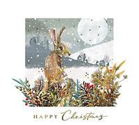 Ling Design Pack of 6 Charity Christmas Cards - 'It's Starting to Snow' - 6 Cards of 1 Lovely Artistic Design - Gold Foil Finish
