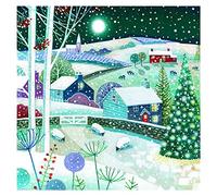 Ling Design Pack of 6 Premium Charity Christmas Cards - Festive Winter Countryside Scene - 6 Cards of 1 Illustrated Design - From The Great British Card Company - Supporting UK Charities