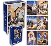 Ling Design Premium Box of 24 Assorted Christmas and Happy New year Cards - 4 Each of 6 Designs - Great British Card Company (Religious Selection)