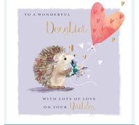 To A Wonderful Daughter Hedgehog Birthday Card The Wildlife Range Greeting Cards