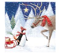 Ling Design Whimsical Cute & Festive Kids & School Pack of 6 Christmas Cards - Premium Board - Charity Christmas Cards Great British Card Company (Special Delivery)