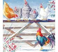 Ling Design Wildlife Watercolour Art Pack of 6 Christmas Cards - Premium Board - Charity Christmas Cards Great British Card Company (Perfect Perch)