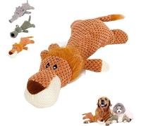 Ling Invincible Chewanimals for Heavy Chewers, Dog Chew Toys, Interactive Squeaky Dog Toys for Small, Medium, Large Dogs (Wolf)