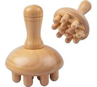 Ling Wooden Mushroom Shape Massager Manual Massage Tool for Wood Therapy Anti-Cellulite Maderotherapy Lymphatic Drainage Muscle Tension Relief for Full Body Use