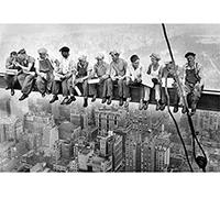 Ling88 Wall Art,Posters,Prints,Empire State Building Construction Workers Poster Painting, Oil Wall Picture Print, Home Decoration Painting,Posters For Bedroom Walls Adult-50X70Cm