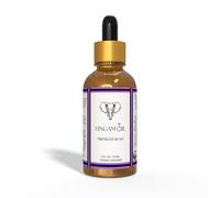 Lingam Oil for Men [Midnight Rush] Tantric Male Wellness Oil for Energy, Stamina, Personal Massage & Circulation - Vegan, Organic, 1 Fl Oz / 30ml