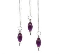 Lingam Shaped Gemstone Pendulum Amethyst