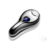 LINGAN Lighter Dual Arc Lighter Electric Usb Double Arc Plasma Lighter Rechargeable Windproof Flameless Touch Switch Lighters for Cigar Cigarette Candle Pipe (Silver)