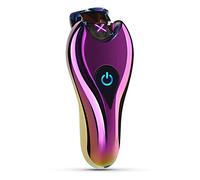 LINGAN Lighter Dual Arc Lighter Electric Usb Double Arc Plasma Lighter Rechargeable Windproof Flameless Touch Switch Lighters for Cigar Cigarette Candle Pipe (Purple)