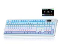 LINGBAO K108 Pro Wireless Mechanical Keyboard with Screen & Knob,Full Size Hot-swappable Creamy Keyboard,10000mAh Battery,Side Printed PBT Keycap,RGB Backlit,Tri-mode Gaming Keyboards for PC/Laptop