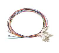 LINGDAV Fiber Pigtail Cable Multimode 12 - Cores LC/UPC - 62.5/125, Multimode Fiber Optic Pigtail with PVC Outer Shell, 1.5m Length for LAN and Fiber Communication Systems