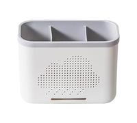 LINGDAV Kitchen Utensil Holder, Cutlery Organizer with Drainage Holes, Countertop Silverware Caddy for Forks Spoons Chopsticks, Compact Plastic Cutlery Tray for Kitchen Drawer or Bathroom