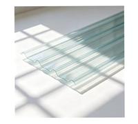 LINGDSWULING 1.5mm Polycarbonate Sheets Huge Selection Various Sizes Transparent Corrugated Roof Panels Easy to Cut for Greenhouse Outdoor Canopies Carport(2.5x0.84m/8.20x2.76ft)