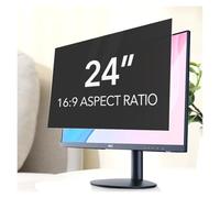 LINGDSWULING 24inch Removable Black Blackout Anti Spy Desktop Security Private Filter for 16:9 Aspect Ratio Widescreen Monitor No Bubbles Screen Protector(21.5inch/47.5x26.7 cm)