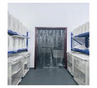 LINGDSWULING Freezer & Cooler Door Strips Overlap Freezer Room Plastic PVC Strip Curtain/Door Strip Kit for Commercial Walk In Freezers Warehouse Garage Gate(41.34x98.43in/1.05x2.5m)
