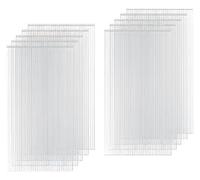 LINGDSWULING Polycarbonate Greenhouse Panels Twin-wall Polycarbonate Panels All Weather Greenhouse Covering Double Layer Polycarbonate Panels Plant Stand Roof(8Pack,4' x 2' x 0.16")