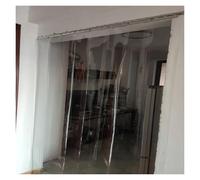 LINGDSWULING Thick Striped Freezer Doorway Clear Kit PVC Smooth Plastic Plastic Vinyl StripStrip Plastic(29.53x94.49in/0.75x2.4m)
