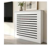 LINGDSWULING White Louvered Wood Radiator Cover MDF Radiator Cover Slatted Design Slatted Design Bedroom Radiator Cover Hallway Radiator Cover Home Radiator Cover(90x70x20cm(35x28x8in))