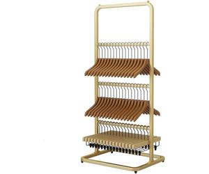 Lingerie Garment Rack 3/4 Tiers Hanger Storage Rack, Boutiques Retail Display Stand, Clothing/Trouser Hanger Storage Shelves, Underwear Socks Gloves Scarves Organizer