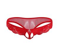 Lingerie Mens Personality Casual Mini Thong Underwear T Pants Transparent Lace