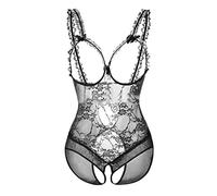 Lingerie Set One Piece V Neck Sexy Nightwear for Women Fun Underwear Lace Crotch Dew Breast Bodysuit Sleeping Dress Women's Lingerie Sets See Through Sexy Outfits Women Uk Naughty Bedroom