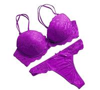 Lingerie Set Sexy Nightwear Women Sexy Lace Underwear Embroidered Ladies Underwired Intimates Set Female Underwear Ladies Lace Lingerie Sets Teddy Babydoll Purple