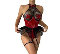 Lingerie Sets for Women UK See Through Lace Sexy Outfits Women UK Womens Sexy Outfit for Bedroom Sexy Costumes Woman Plus Size Lingerie UK Nightgown Sleepwear Nightdress (XXXL) Wine