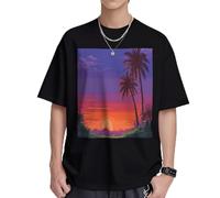 Lingering Light of The Setting Sun Mens T-Shirts & Womens T-Shirts, White and Black Graphic Tees for Men and Women, Soft and Breathable