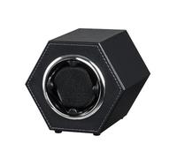 LINGFANSTORE Automatic Single Watch Winder with Quiet Japanese Motor,Premium Leather Exterior and Soft Flexible Watch Pillows for Men's and Women's Watches, Black-147B, Japanese