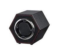 LINGFANSTORE Automatic Single Watch Winder with Quiet Japanese Motor,Premium Leather Exterior and Soft Flexible Watch Pillows for Men's and Women's Watches, Carbon fibre-147T, Classic