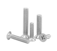 linghai 100Ppcs/lot 304 Stainless steel GB819 Cross Phillips Flat Countersunk Head Screw Bolt mini screws M1 .2 ~M2.5(4mm x100pcs,M2)