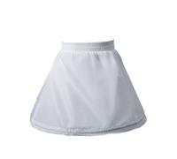 Linghe Girls' Hoop Petticoat A-Line One Layer Kids Crinoline Flower Girl Dress Underskirt Adjustable Wais White (UK, Age, One Size, Regular, one hoop, white)