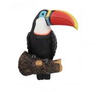 Linghe Toucan Garden Ornaments Resin Fake Birds Mounted on Trees Waterproof Simulation Bird Crafts Garden Animal Statue Tree Hanging