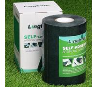 Linghou Double-Sided Artificial Grass Tape (6inx16ft), Self-Adhesive Seam Tape for Synthetic Turf, Green, 15 x 488 cm (Rectangular), Waterproof, Unisex, Outdoor, Practical, Machine Made, Rug, Runner