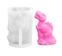 LINGJIONG Dinosaur Silicone Molds, Lovely Dinosaur Candle Moulds, Food Grade Silicone Mold Homemade DIY Tools, Mould For Making Fondant Baking Beeswax Candle Soap Craft