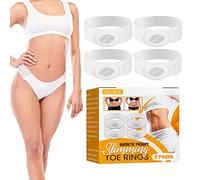 LINGJIONG Foot Magnetic Toe Ring | 2 Pairs Portable Toe Ring for Slimming - Ring Magnetic Toe Rings to Improve Body Shape Foot Magnetic Toe Rings for Women