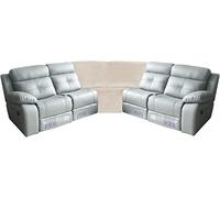 LINGKY Sofa Covers Corner Sofa Covers, 7-Piece Sectional Couch Cover Corner Sofa Slipcover, L Shape Sectional Recliner Sofa Covers, Thick Plush Velvet Furniture Protector Cover (Ivory,Corner Piece)