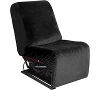 LINGKY Sofa Covers Corner Sofa Covers, 7-Piece Sectional Couch Cover Corner Sofa Slipcover, L Shape Sectional Recliner Sofa Covers, Thick Plush Velvet Furniture Protector Cover (Black,Single Seat)