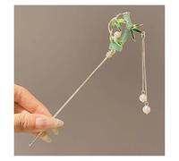 Linglan Flower Tassel Hairpin Imitation Pearl Hair Headpiece U-Shaped Hair Stick Ancient Style Cheongsam Hanfu Hairpin(02)
