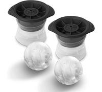 LINGLAN Sphere Ice Molds 2.5 Inches Large Ice Cube Trays Set of 2 (Gray)